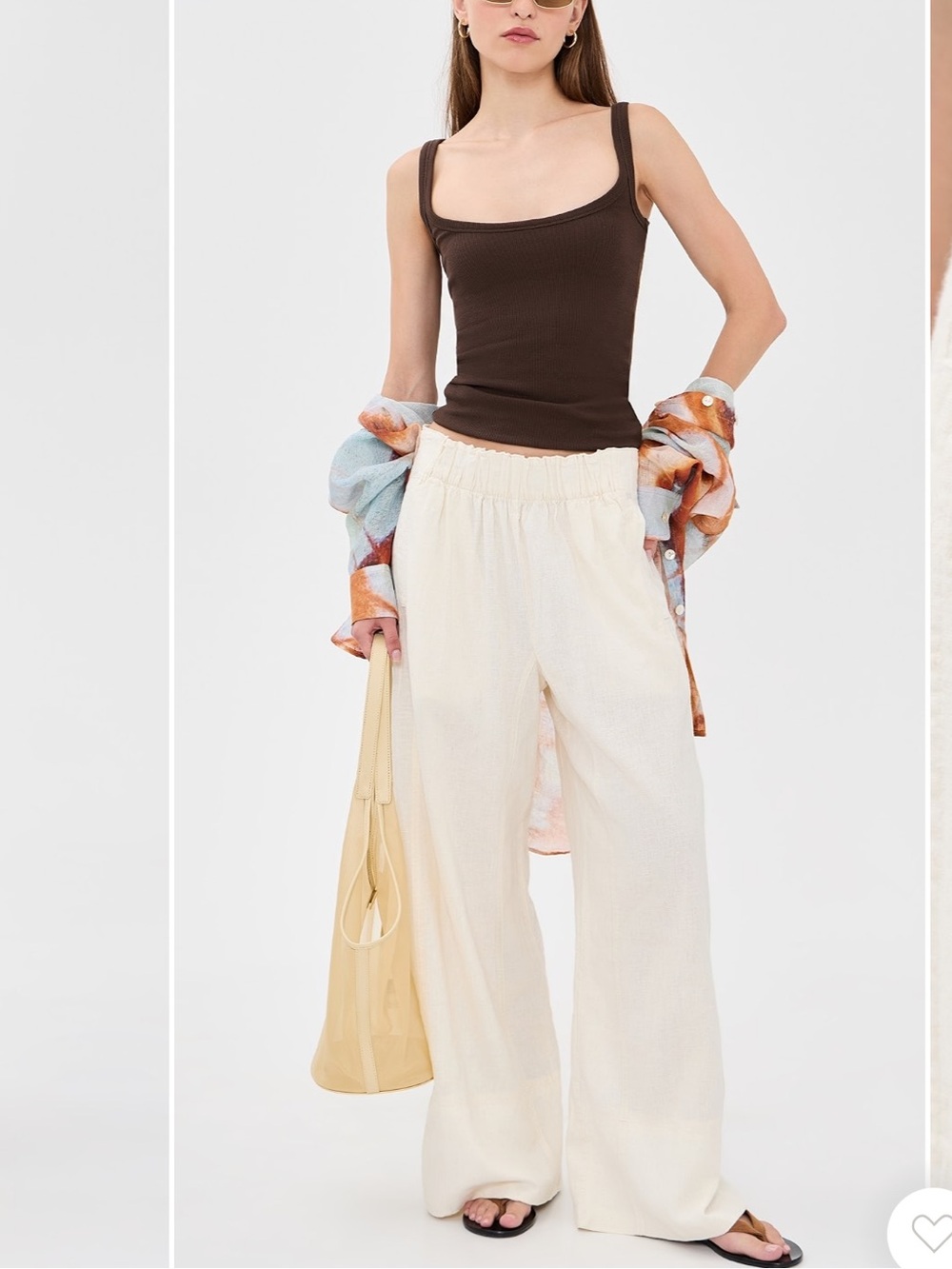 Free People Wide Leg Pants in Cream